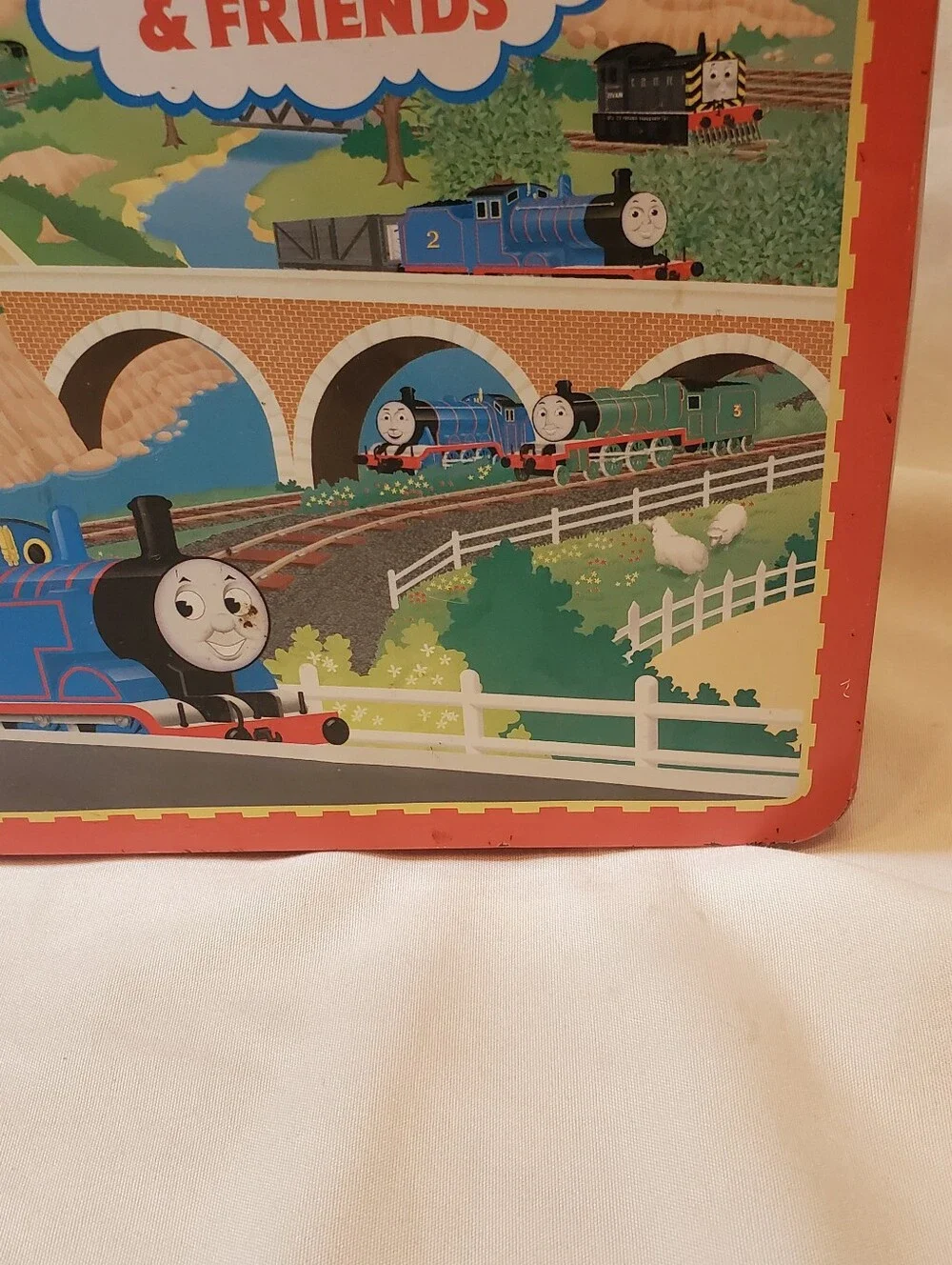 Thomas & Friends Vtg 2005 Schylling Red and Blue Metal Lunchbox Thomss The Train
